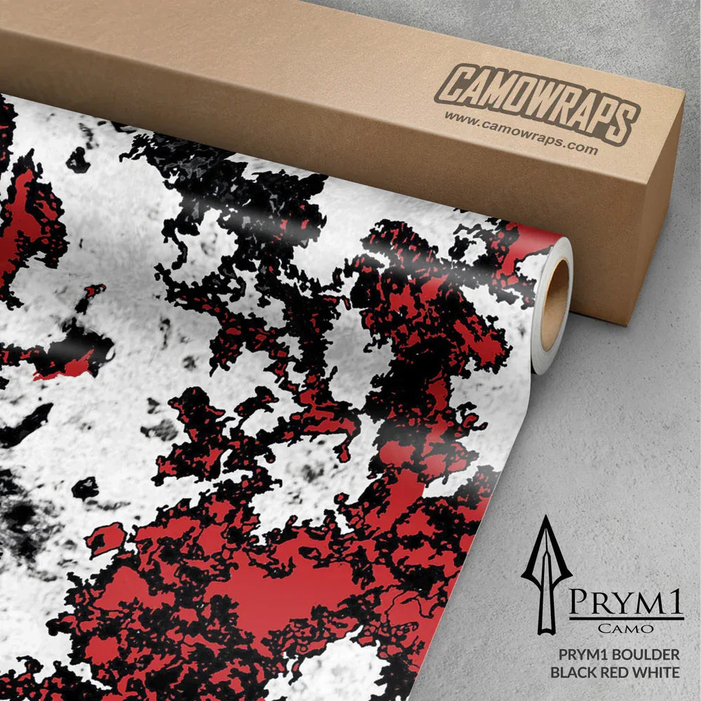 Prym1 Boulder Black Red White Gun Skin Vinyl Wrap