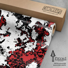 Prym1 Boulder Black Red White Gun Skin Vinyl Wrap
