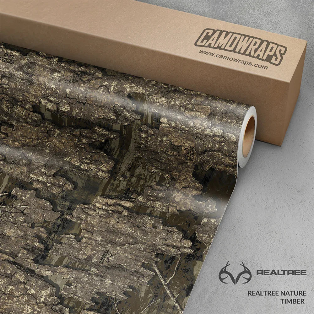 Realtree Nature Timber Vinyl Wrap | Blowout Stock | 3M Media | Matte Finish | 4ft x 4ft | 666888