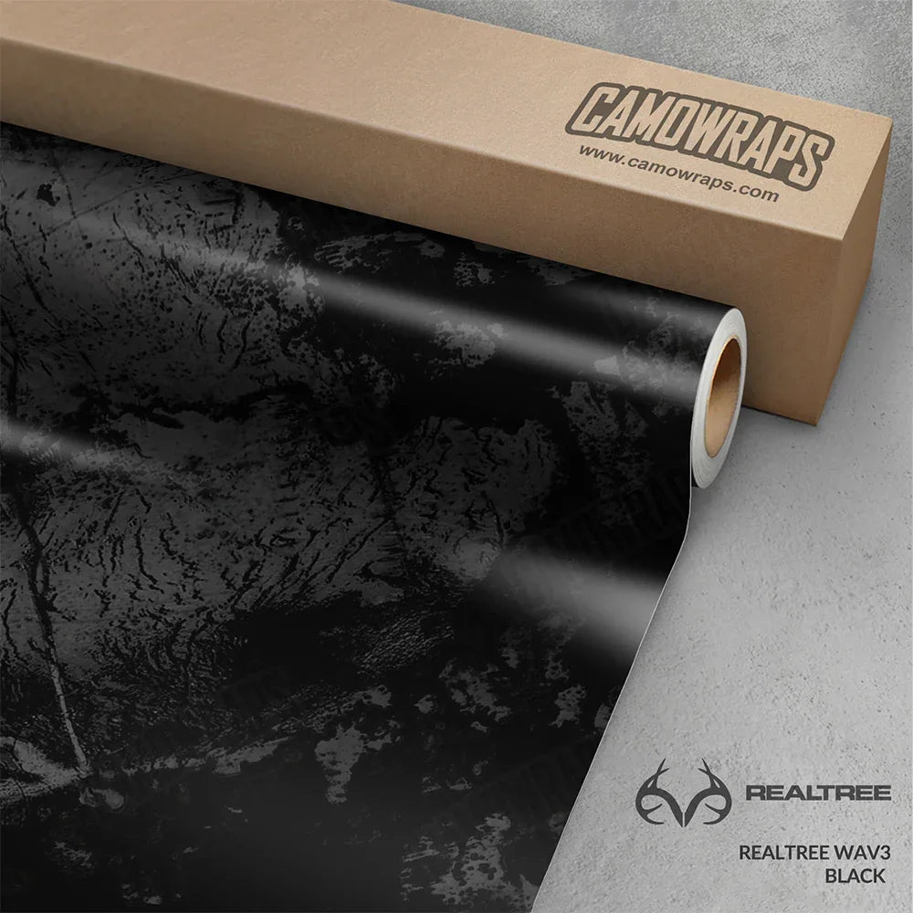 Realtree WAV3 Blue Yellow Gun Skin Vinyl Wrap