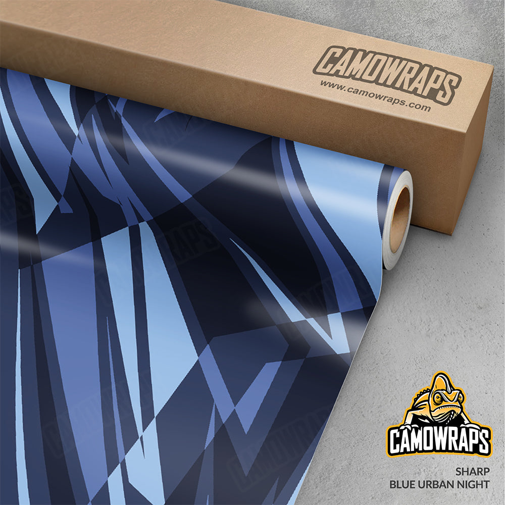 Sharp Blue Urban Night Gun Skin Vinyl Wrap