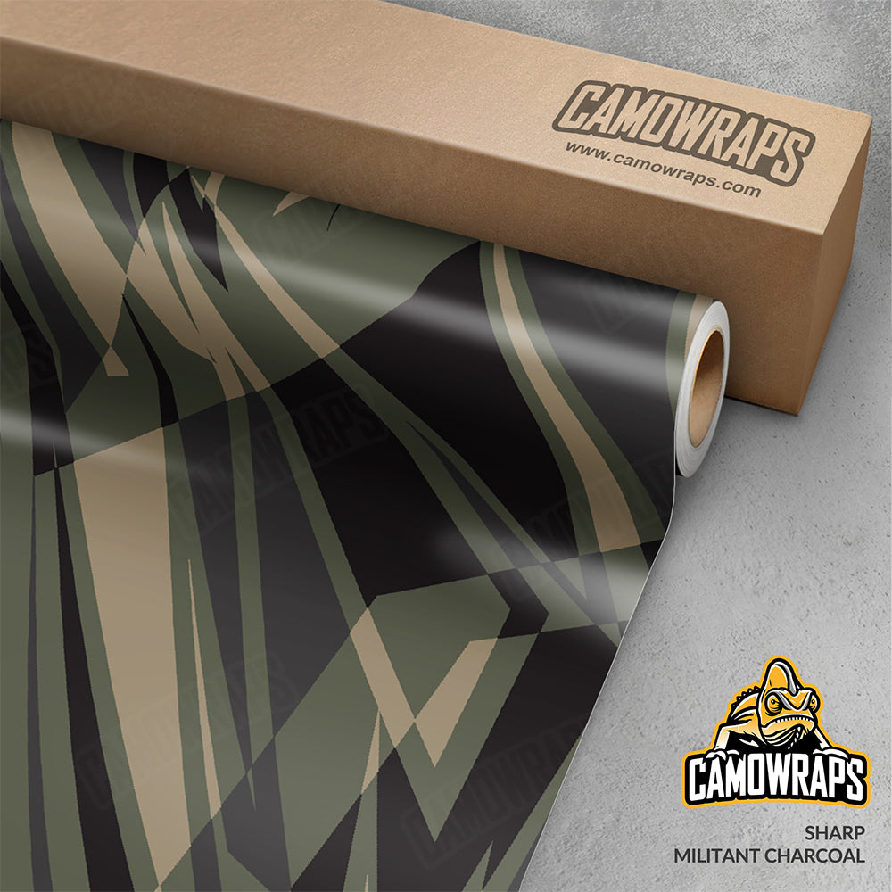 Sharp Militant Charcoal Gun Skin Vinyl Wrap