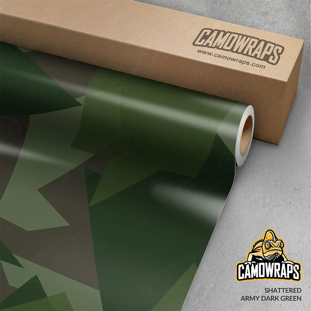 Shattered Army Dark Green Gun Skin Vinyl Wrap