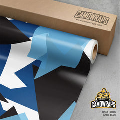 Shattered Baby Blue Gun Skin Vinyl Wrap
