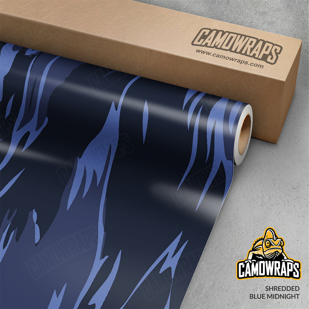 Shredded Blue Midnight Gun Skin Vinyl Wrap