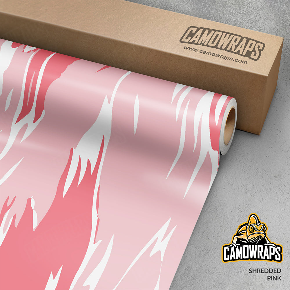 Shredded Pink Gun Skin Vinyl Wrap