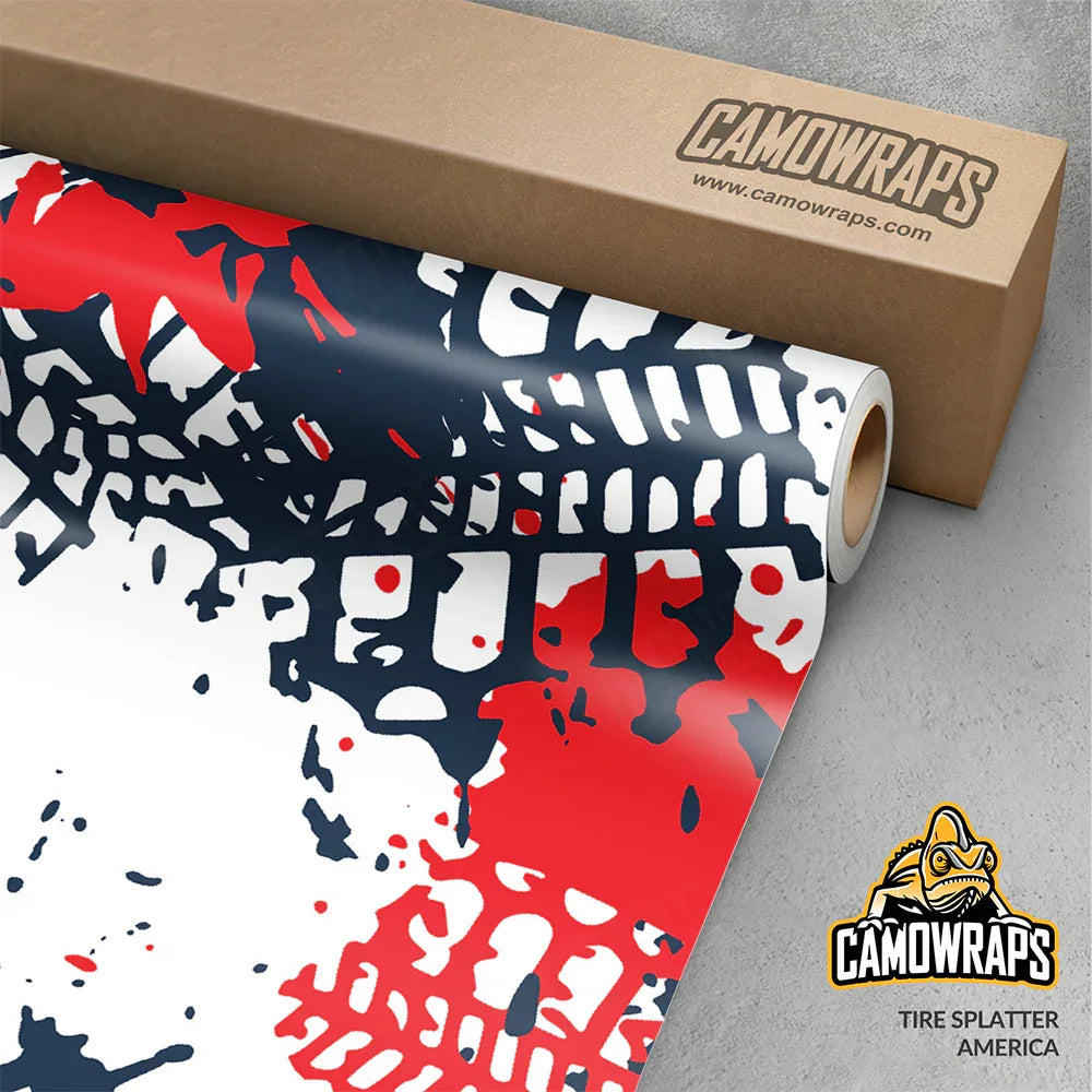 Tire Splatter America Gun Skin Vinyl Wrap