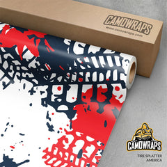 Tire Splatter America Gun Skin Vinyl Wrap