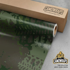Tire Splatter Army Dark Green Gun Skin Vinyl Wrap