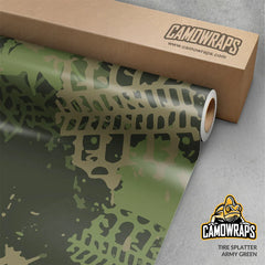 Tire Splatter Army Green Gun Skin Vinyl Wrap
