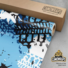 Tire Splatter Baby Blue Gun Skin Vinyl Wrap