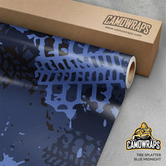 Tire Splatter Blue Midnight Gun Skin Vinyl Wrap