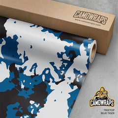 Treetop Blue Tiger Gun Skin Vinyl Wrap