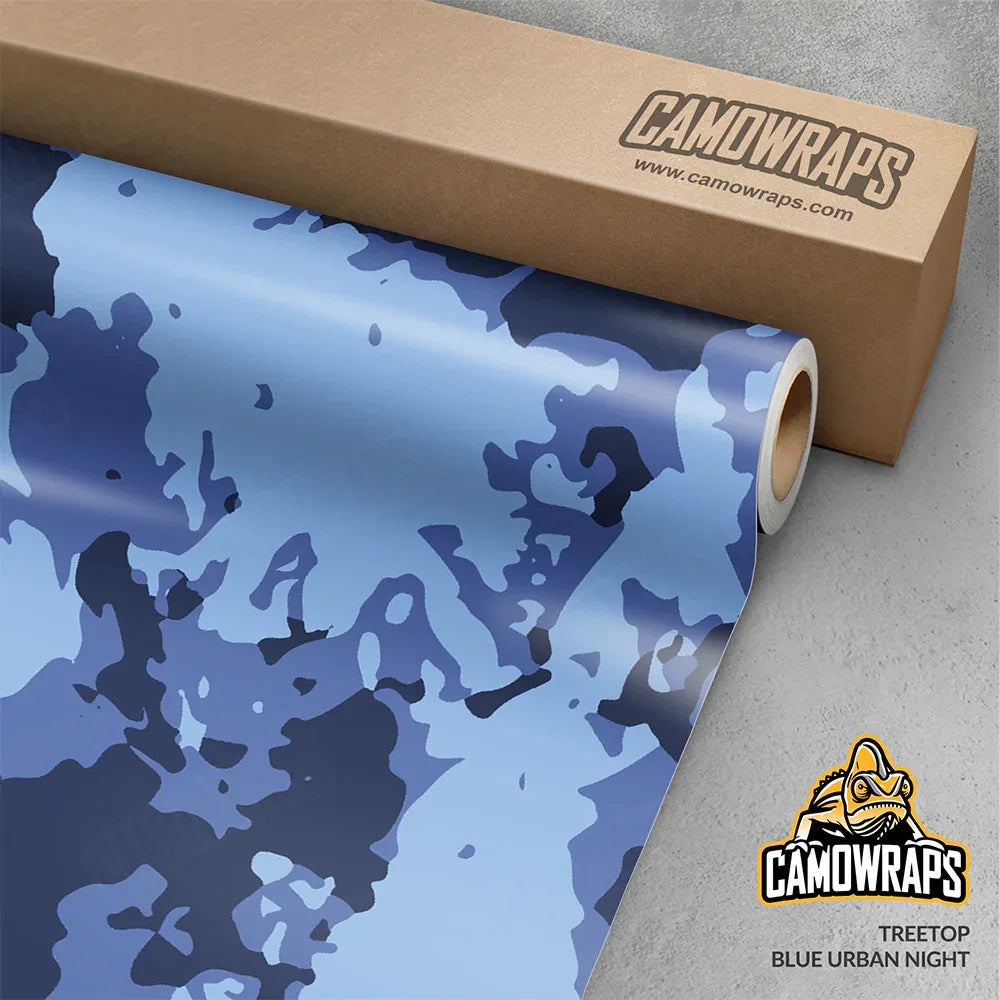 Treetop Blue Urban Night Gun Skin Vinyl Wrap