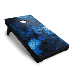 Kryptek Blue Lightning Cornhole Board Wraps