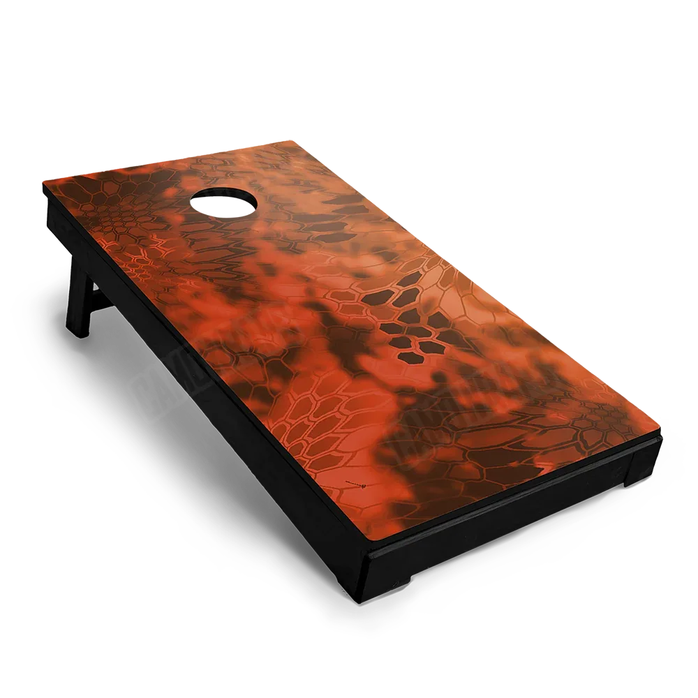 Kryptek Orange Cornhole Board Wraps
