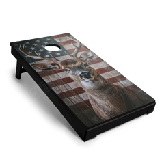 Patriotic Deer Cornhole Board Wraps