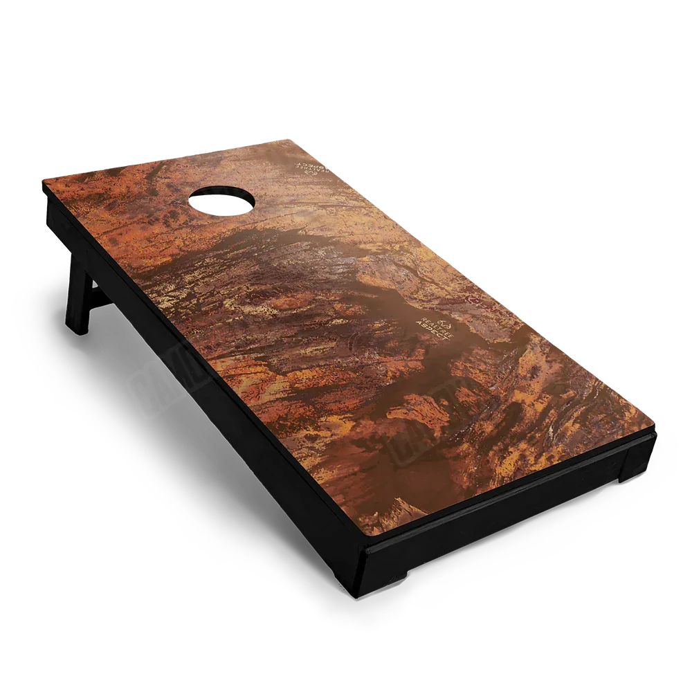 Realtree Aspect Burnt Orange Cornhole Board Wraps