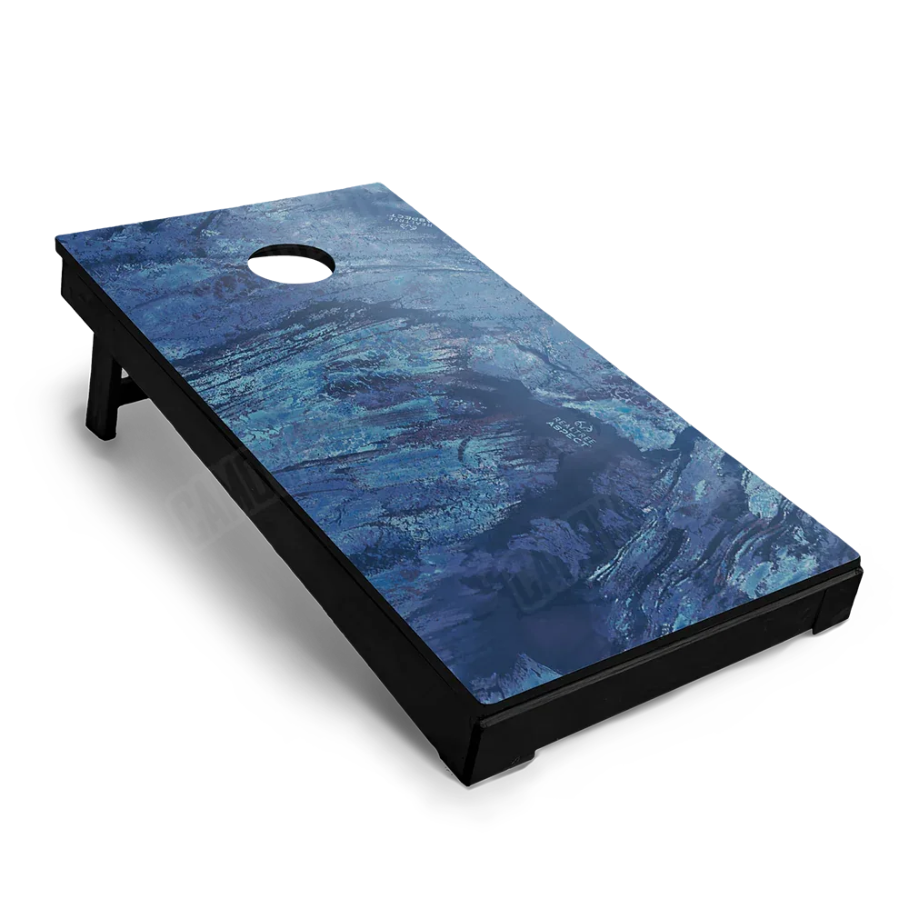 Realtree Aspect Ocean Blue Cornhole Board Wraps