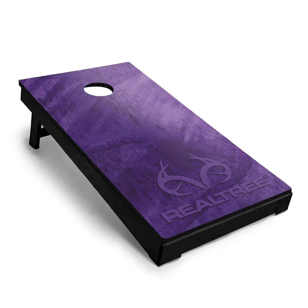 Realtree Fishing Purple Cornhole Board Wraps