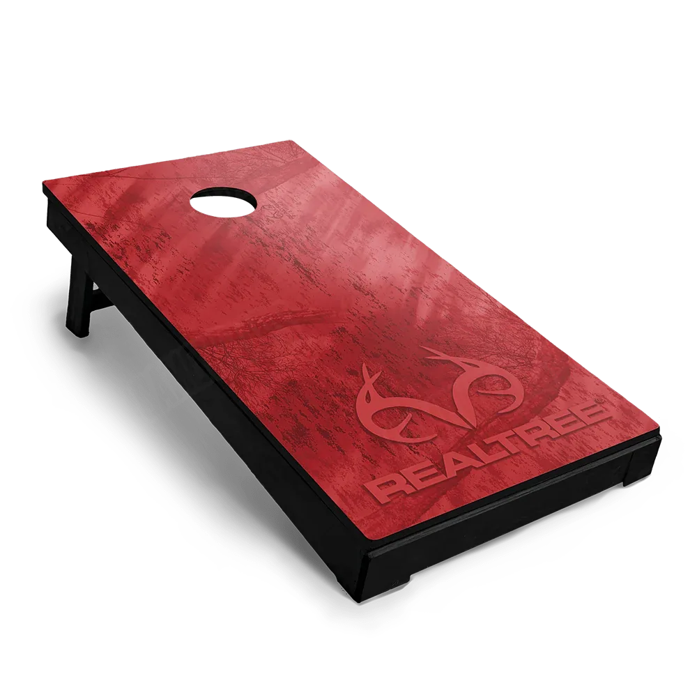 Realtree Fishing Red Cornhole Board Wraps