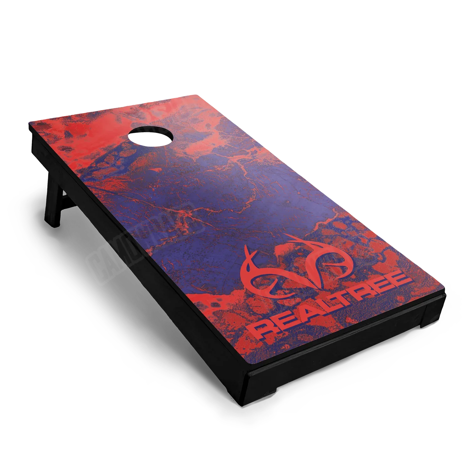 Realtree WAV3 Red Blue Cornhole Board Wraps