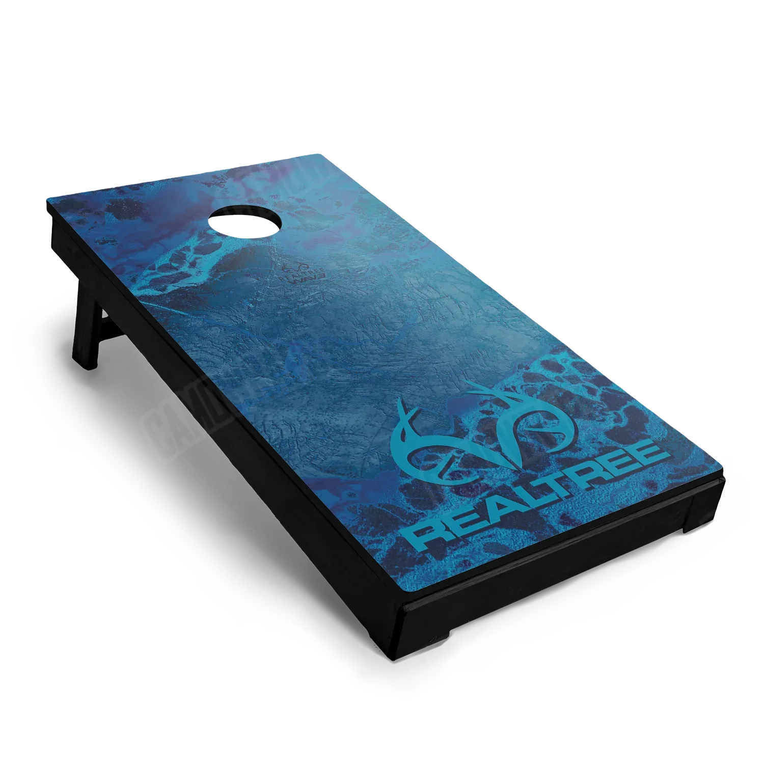 Realtree WAV3 Standard Blue Cornhole Board Wraps