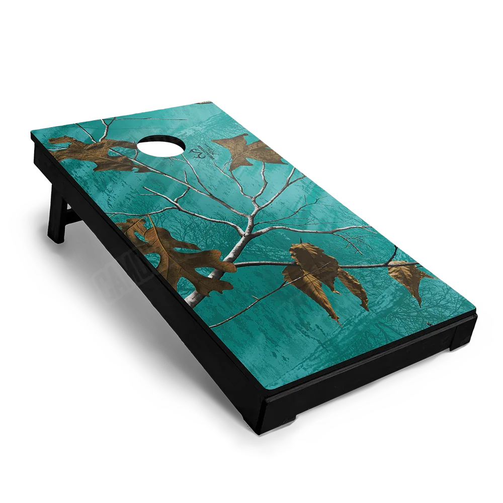 Realtree XTRA Colors Tiffany Blue Cornhole Board Wraps