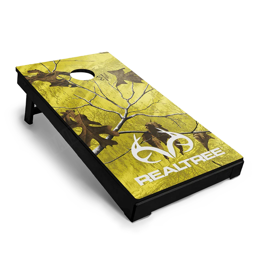 Realtree XTRA Colors Yellow Cornhole Board Wraps