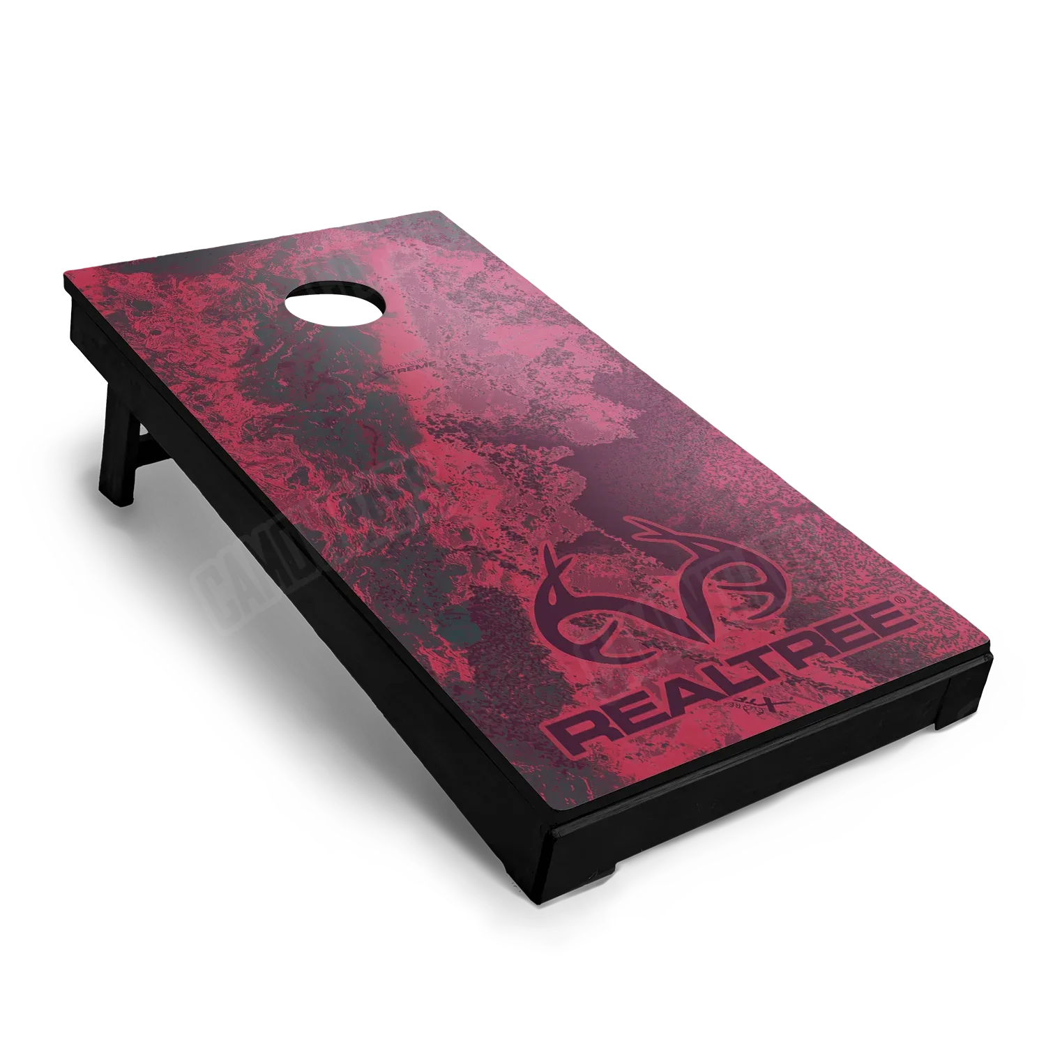Realtree XTREME Dark Magenta Cornhole Board Wraps