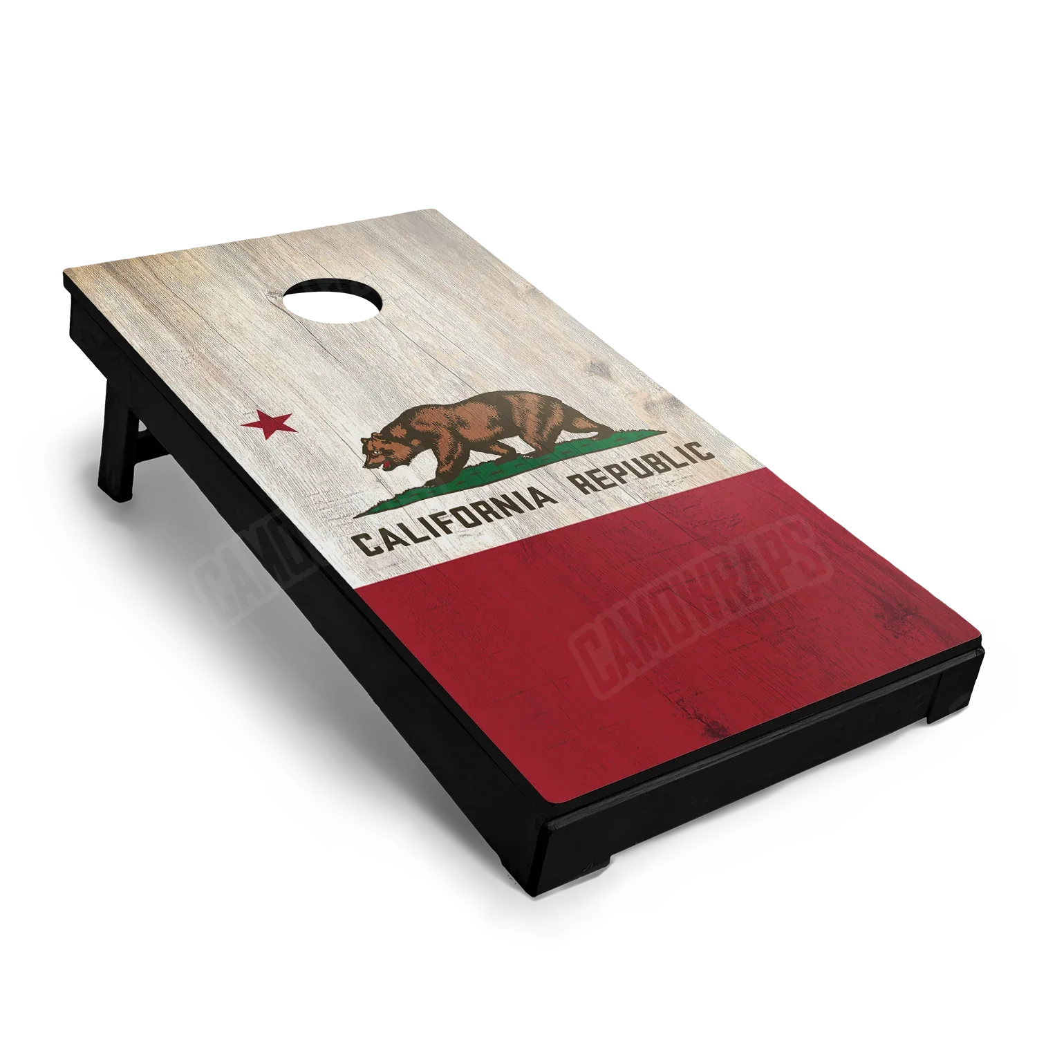 US States California Distressed Flag Cornhole Board Wraps