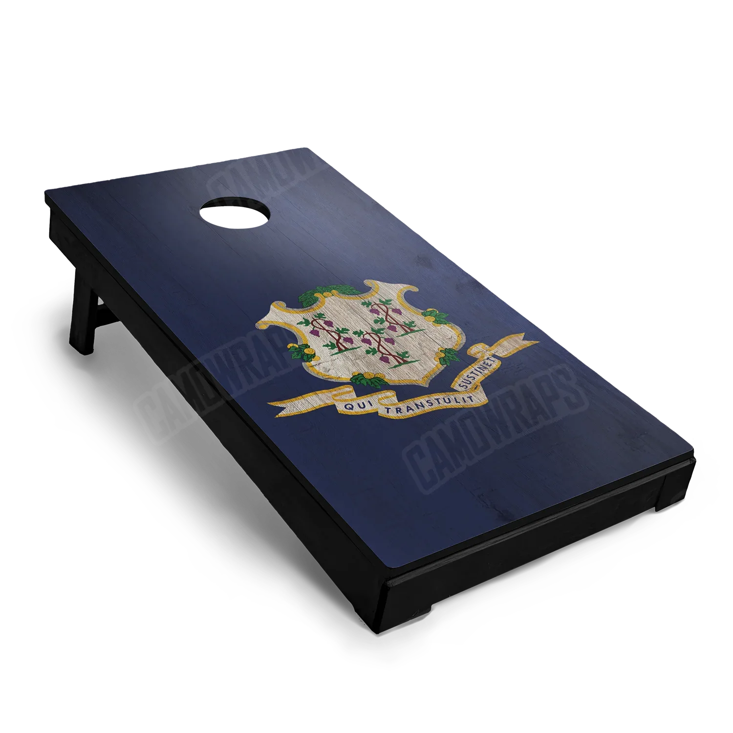 US States Connecticut Distressed Flag Cornhole Board Wraps