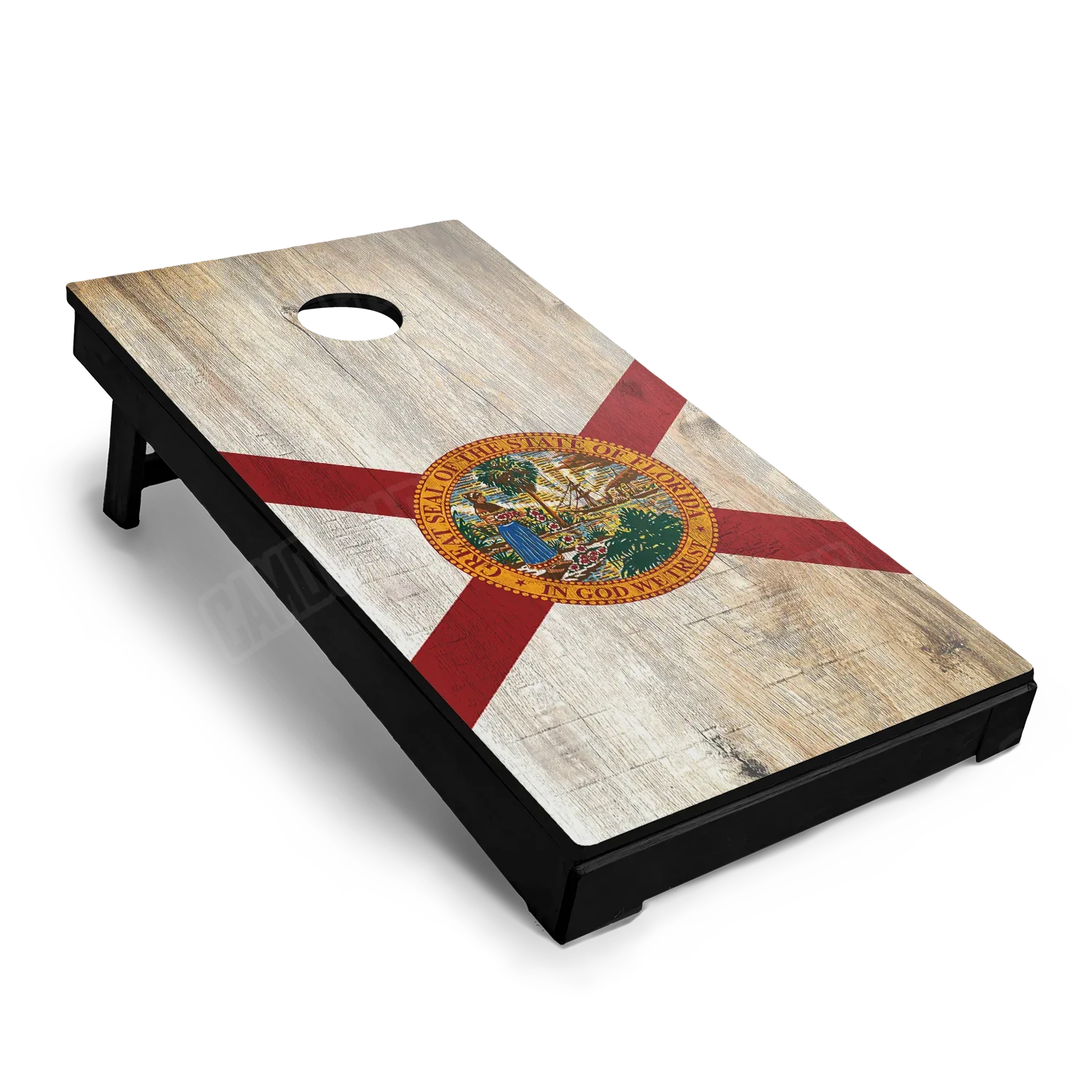 US States Florida Distressed Flag Cornhole Board Wraps