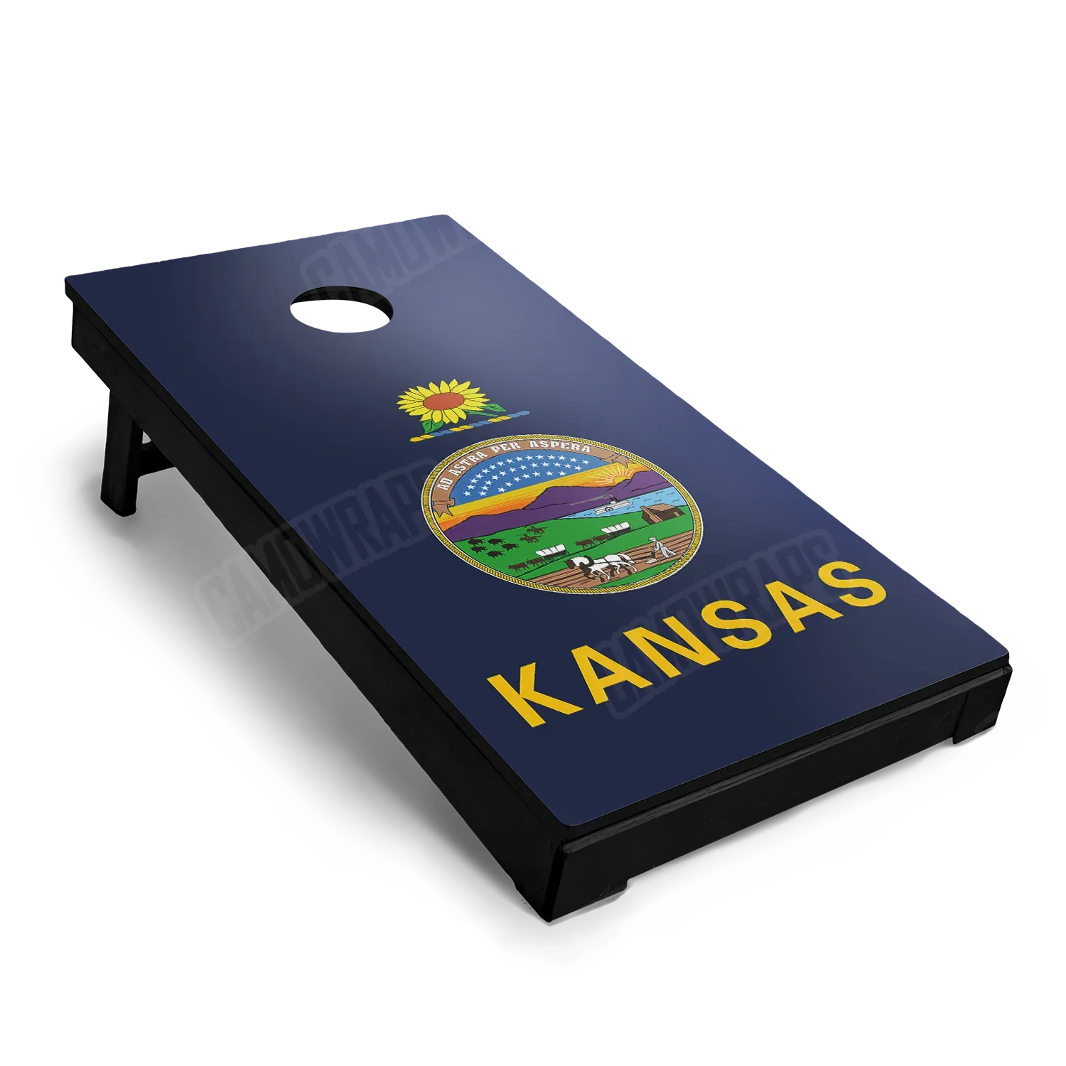 US States Kansas Flag Cornhole Board Wraps