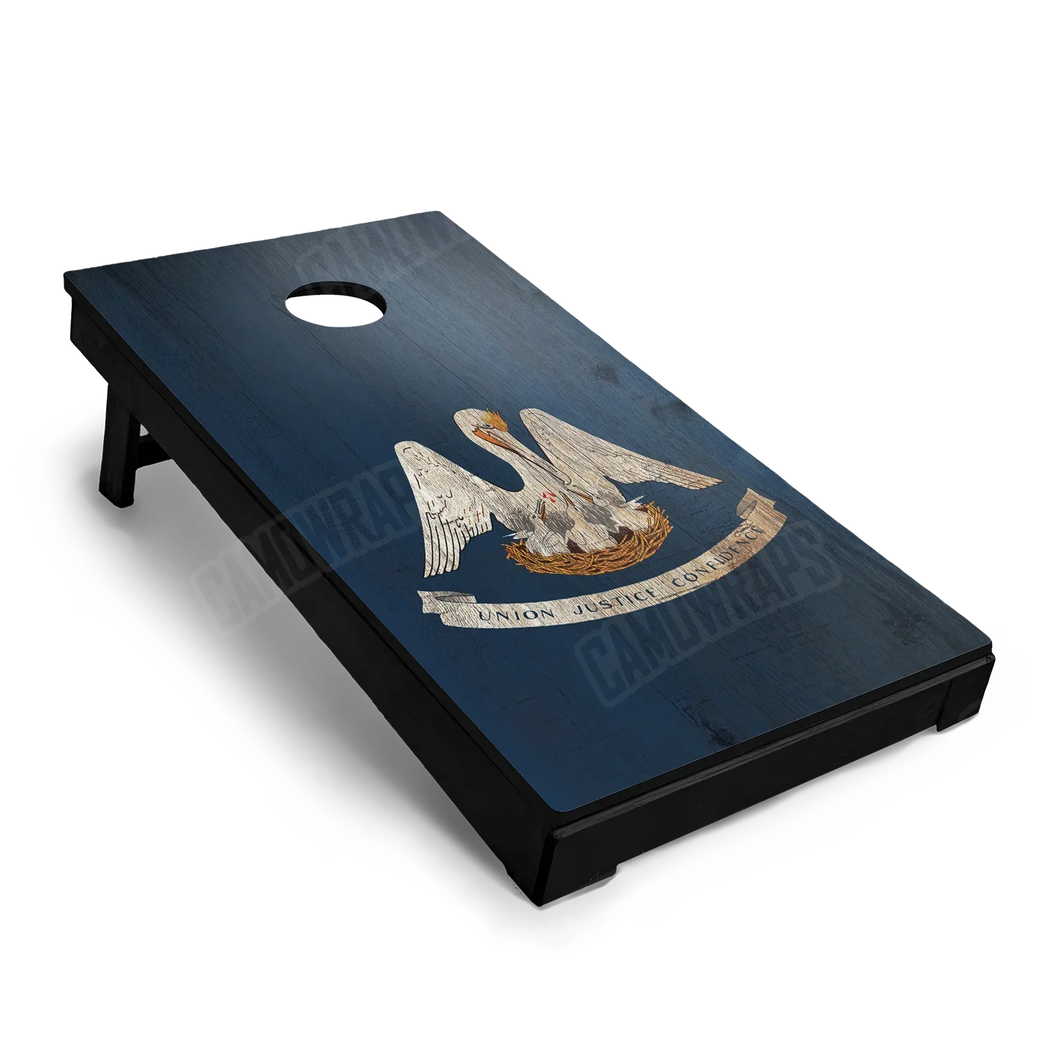 US States Louisiana Distressed Flag Cornhole Board Wraps