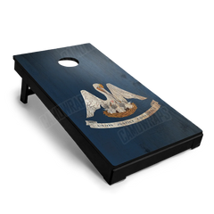 US States Louisiana Distressed Flag Cornhole Board Wraps