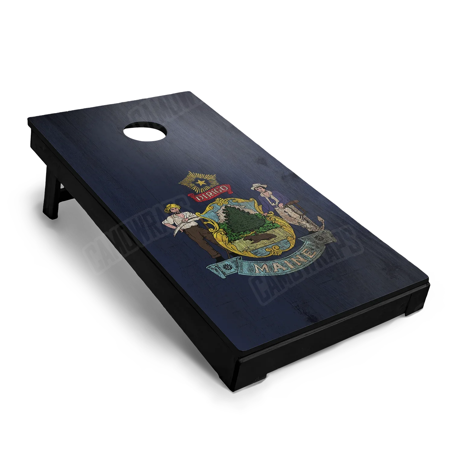 US States Maine Distressed Flag Cornhole Board Wraps