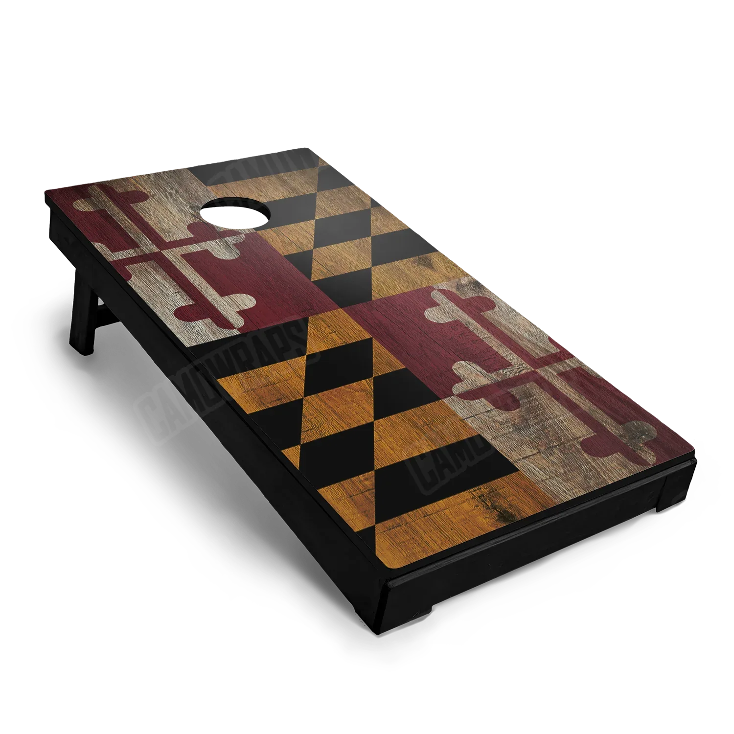 US States Maryland Distressed Flag Cornhole Board Wraps