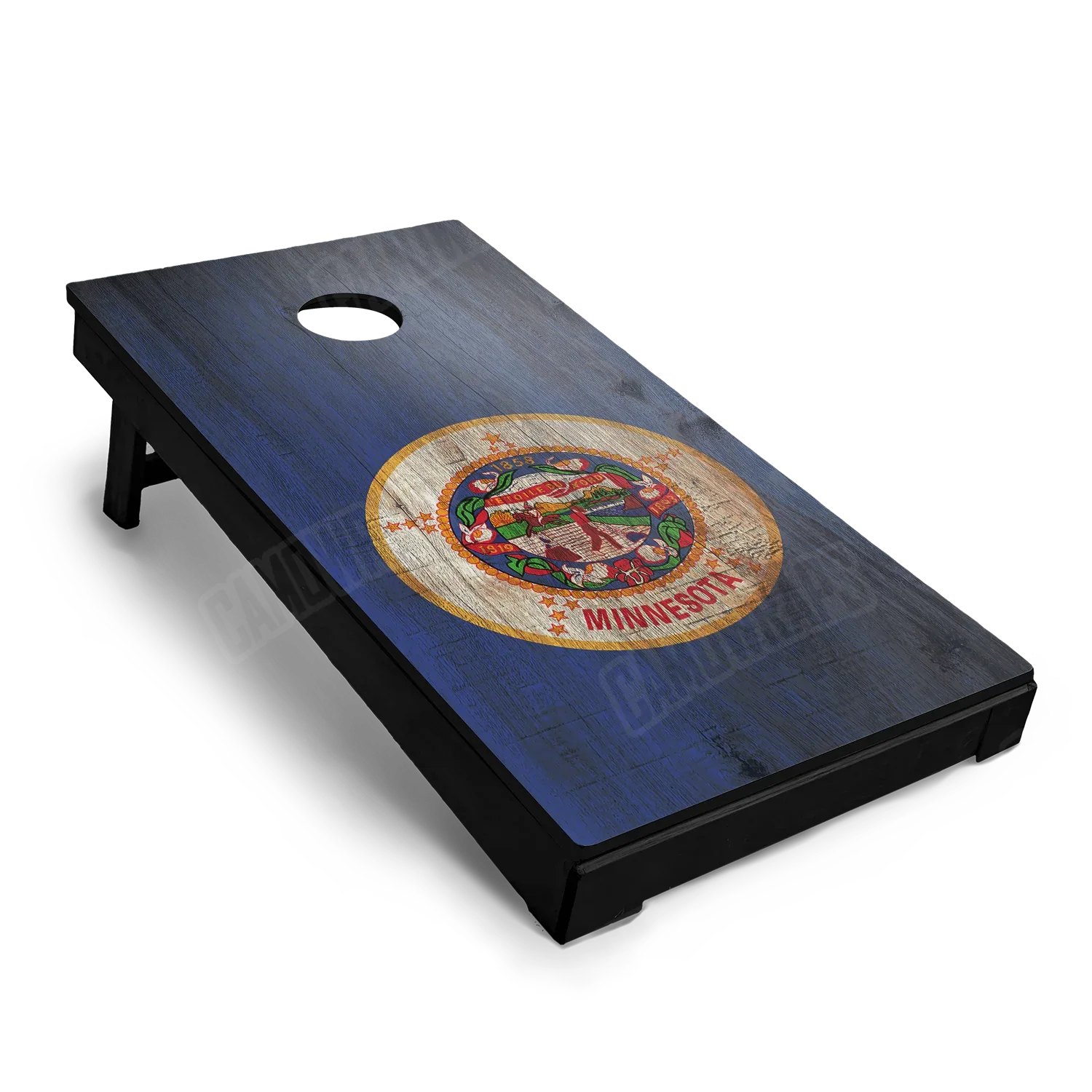US States Minnesota Distressed Flag Cornhole Board Wraps