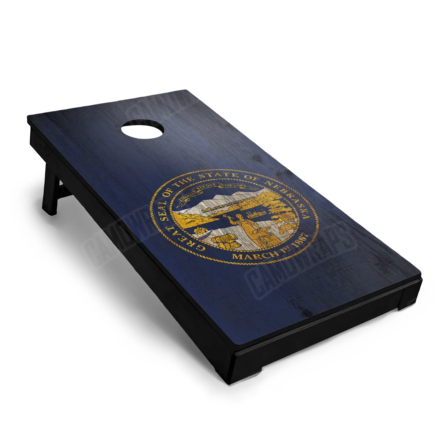 US States Nebraska Distressed Flag Cornhole Board Wraps