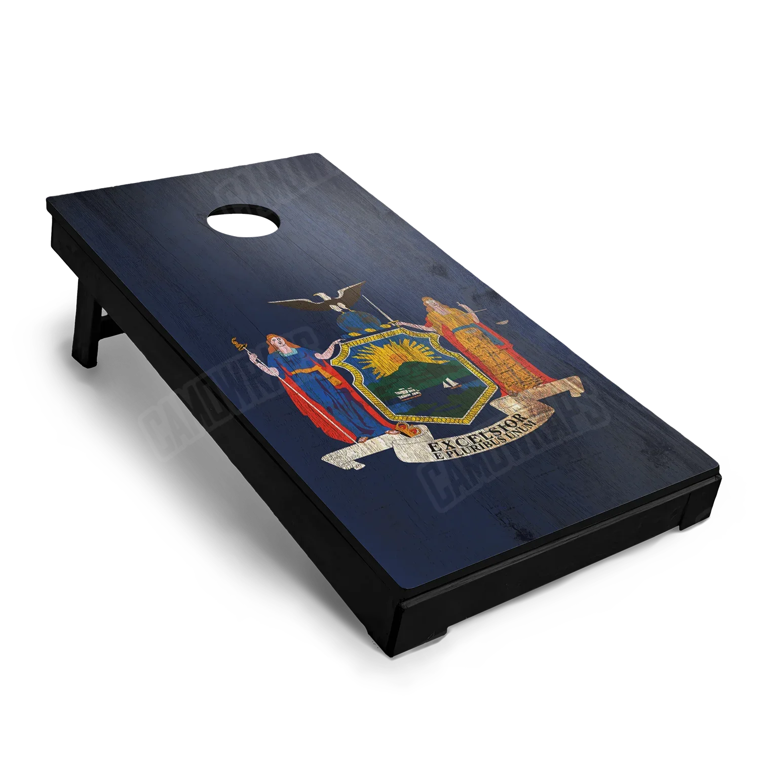 US States New York Distressed Flag Cornhole Board Wraps