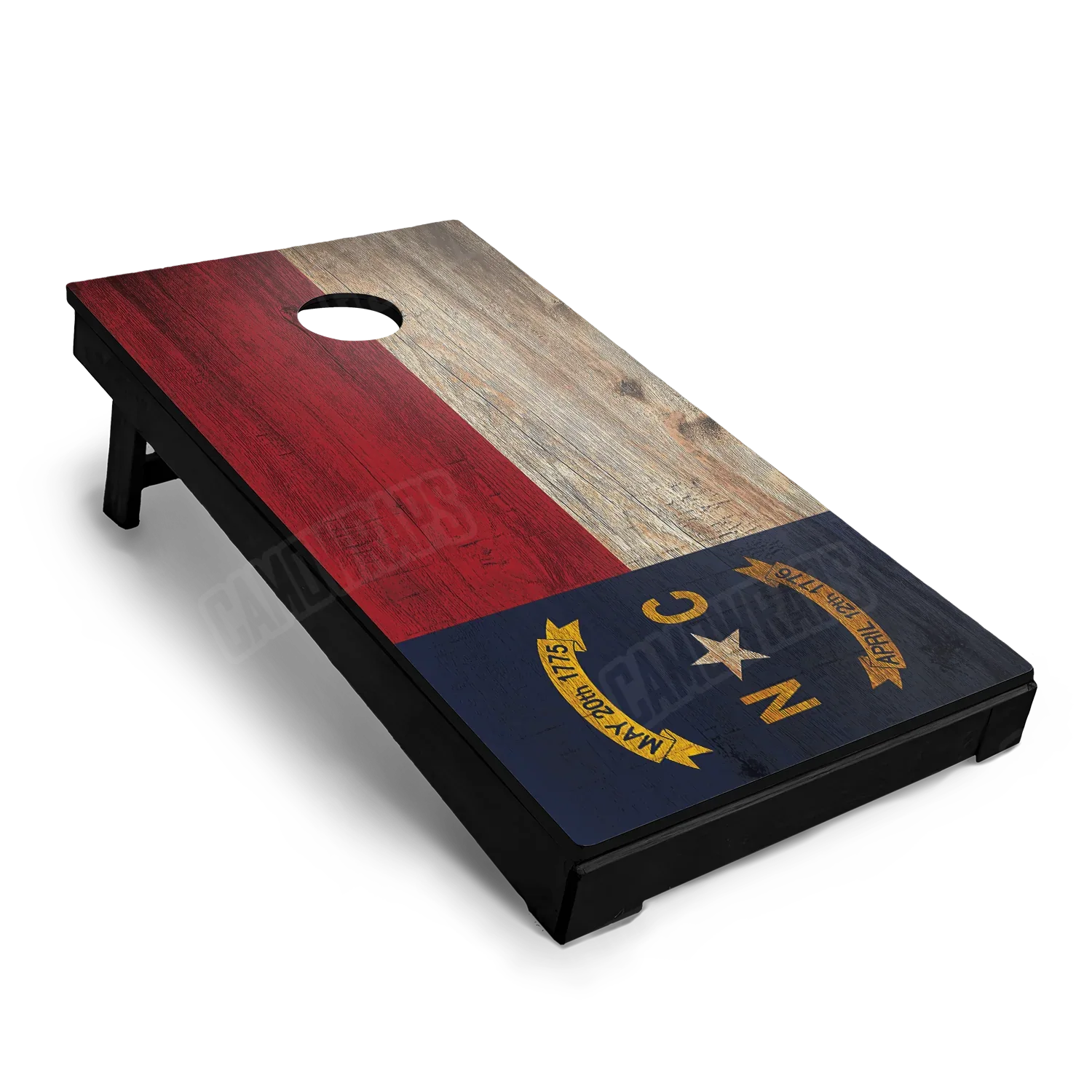 US States North Carolina Distressed Flag Cornhole Board Wraps