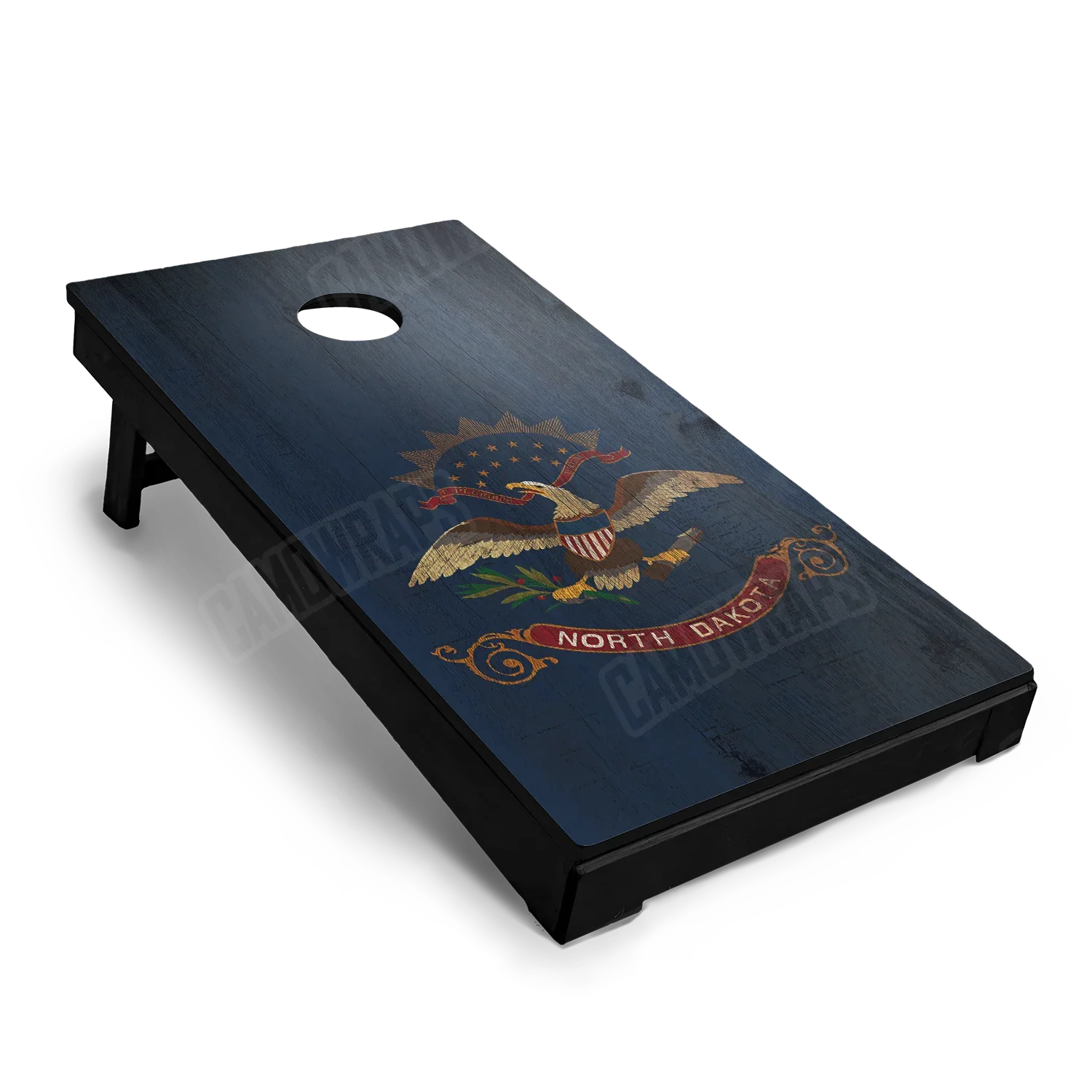 US States North Dakota Distressed Flag Cornhole Board Wraps