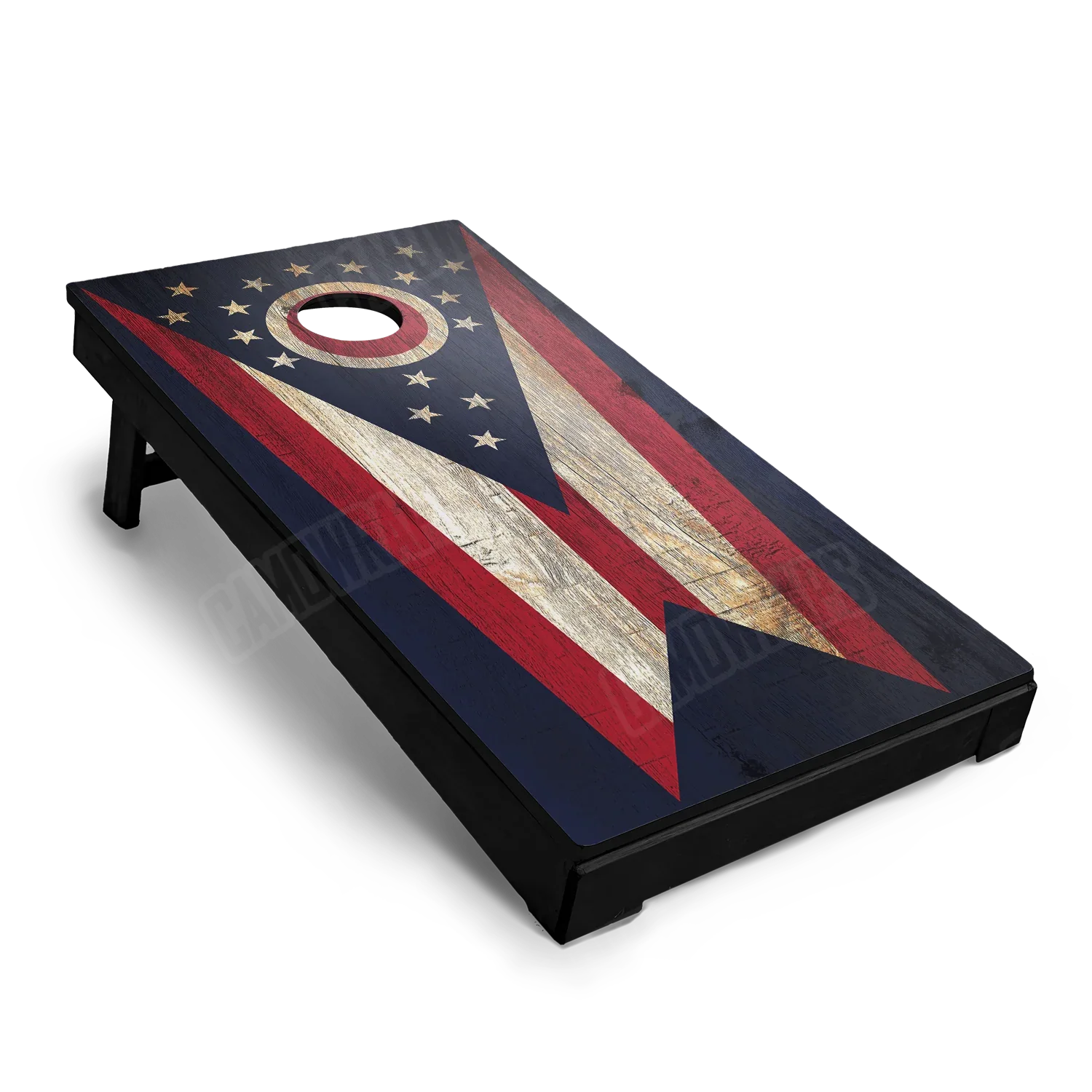 US States Ohio Distressed Flag Cornhole Board Wraps