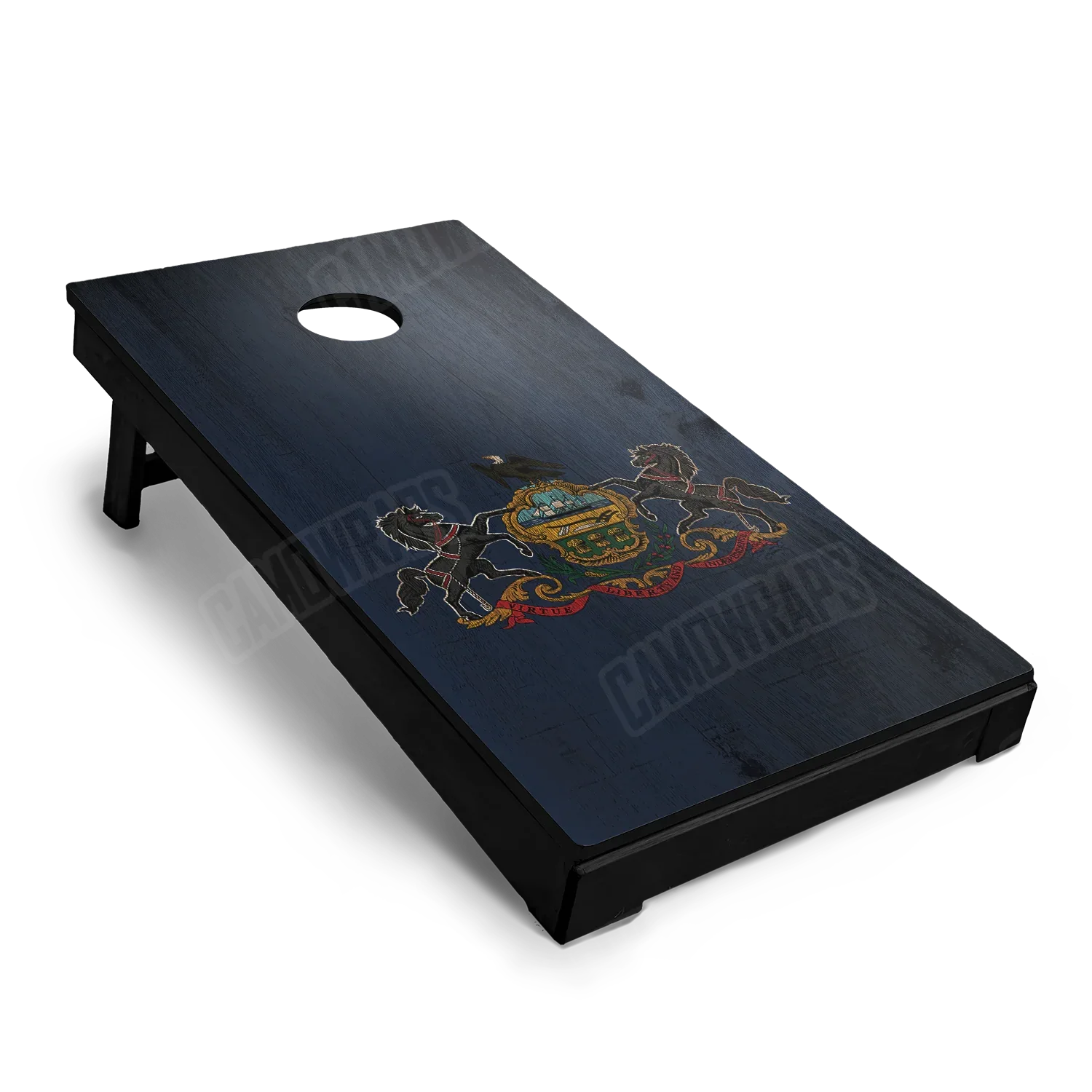 US States Pennsylvania Distressed Flag Cornhole Board Wraps