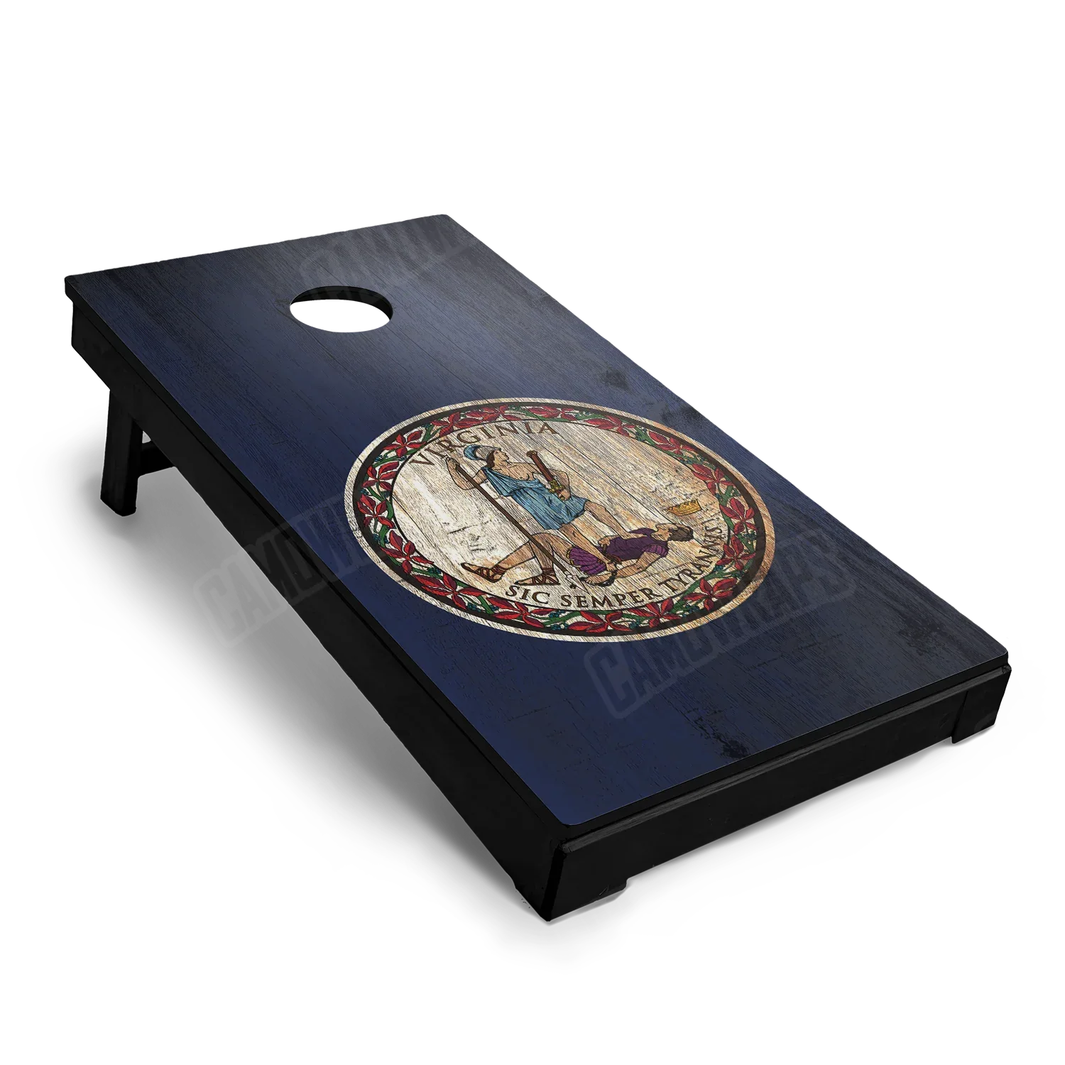 US States Virginia Distressed Flag Cornhole Board Wraps
