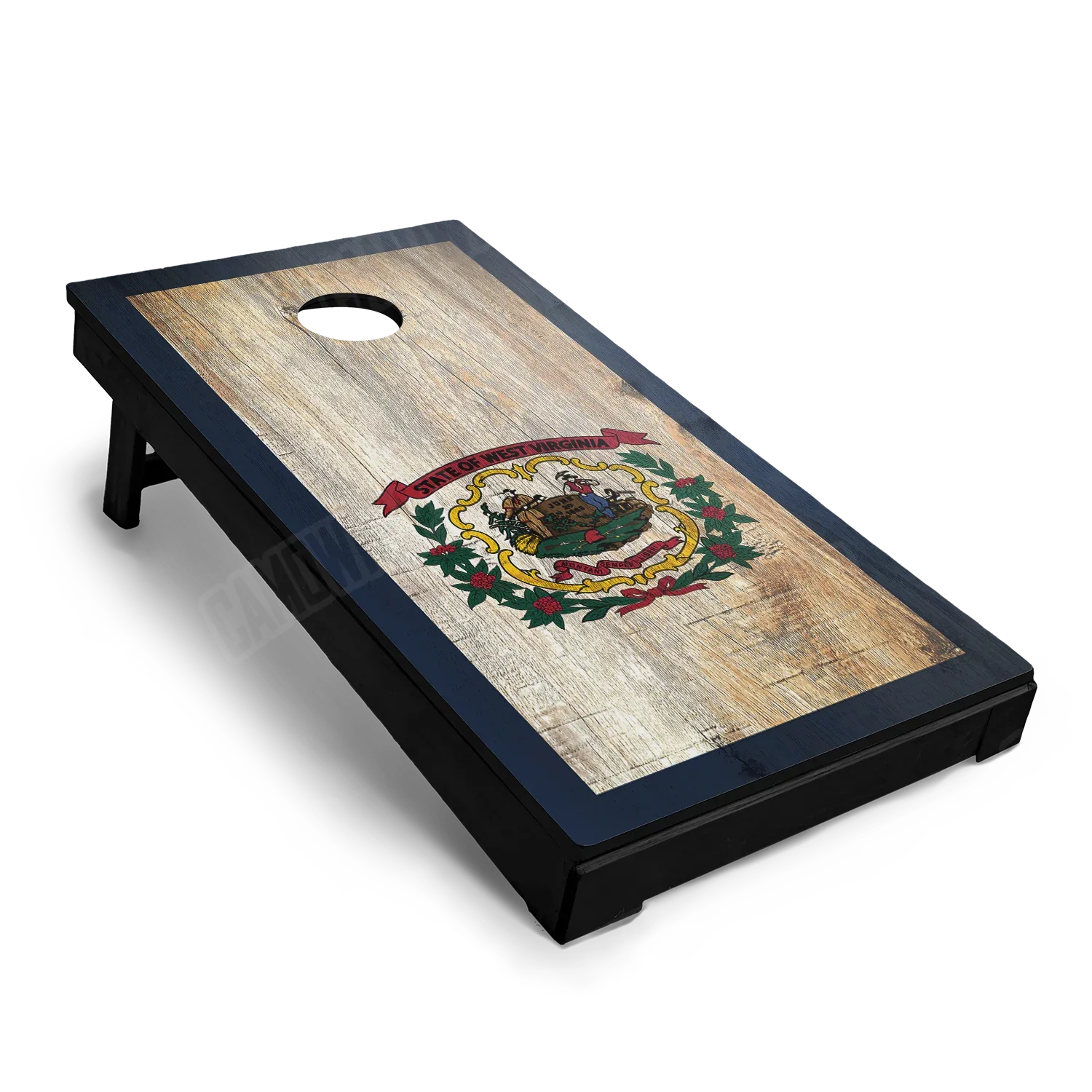 US States West Virginia Distressed Flag Cornhole Board Wraps