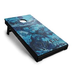 Veil Stoke Aqua Cornhole Board Wraps