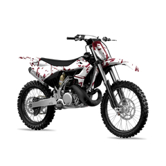 Bloodbath White Dirt Bike Wraps