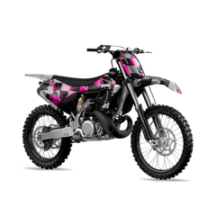 Broken Plaid Magenta Tiger Dirt Bike Wraps